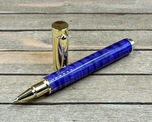 Purple dyed curly maple wood